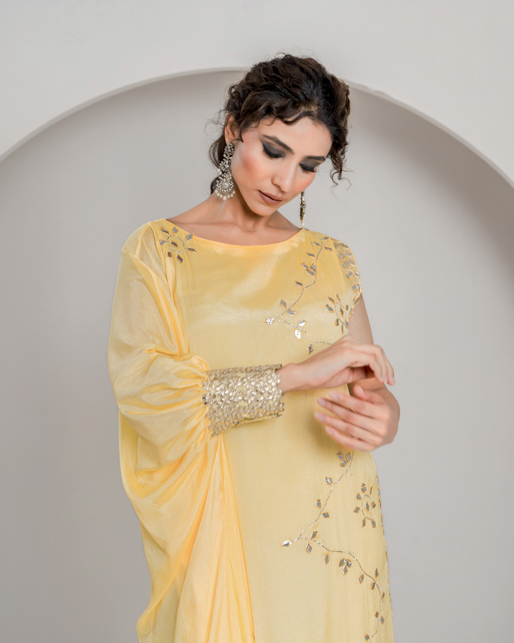"Kesari" Asymmetrical Dress