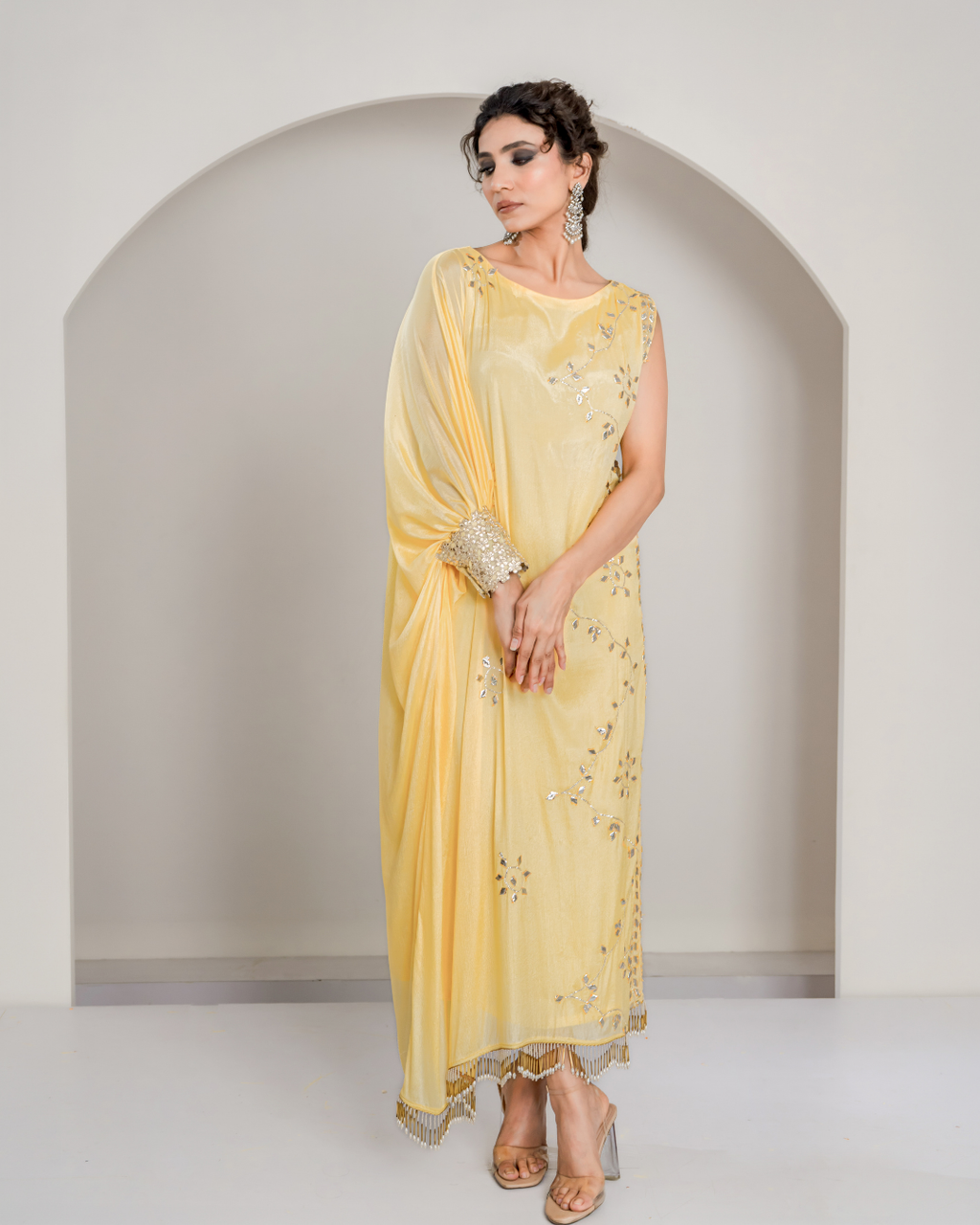 "Kesari" Asymmetrical Dress