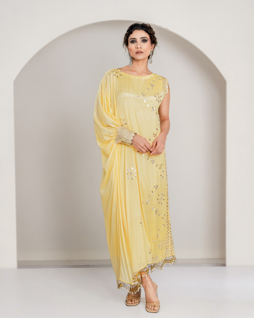 "Kesari" Asymmetrical Dress