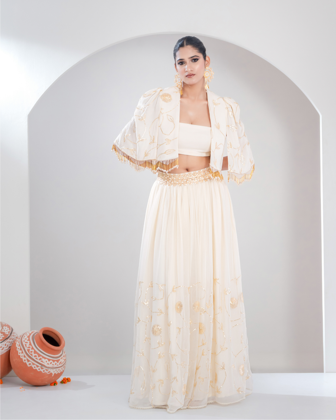 "Sunehri" Skirt & Jacket Set