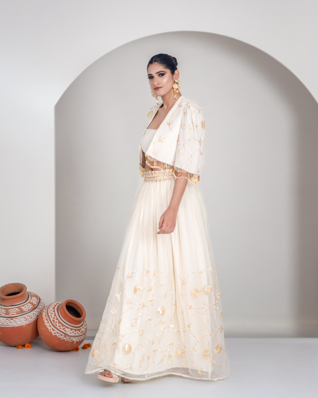 "Sunehri" Skirt & Jacket Set