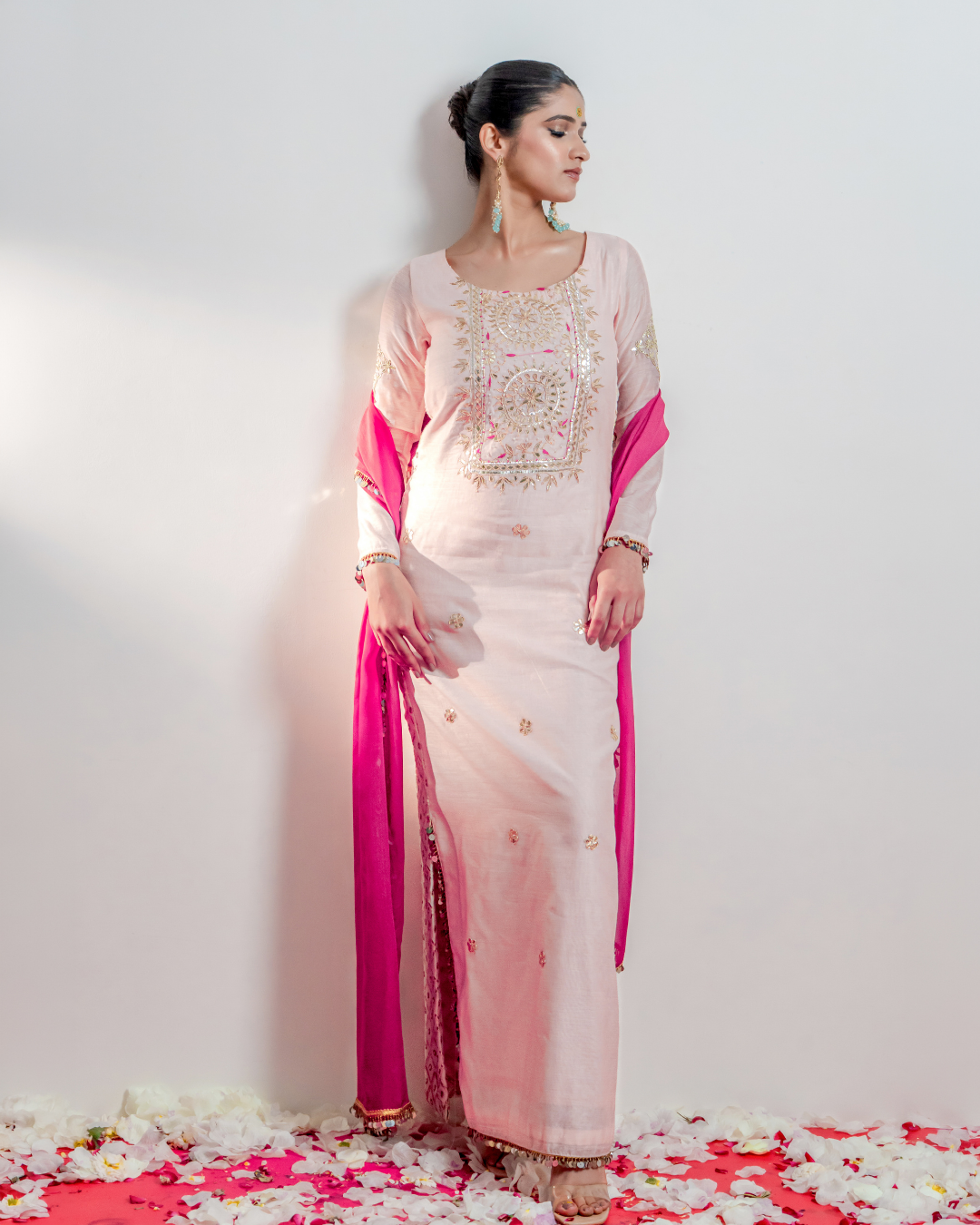 "Gulabi" Straight Kaftan Dress