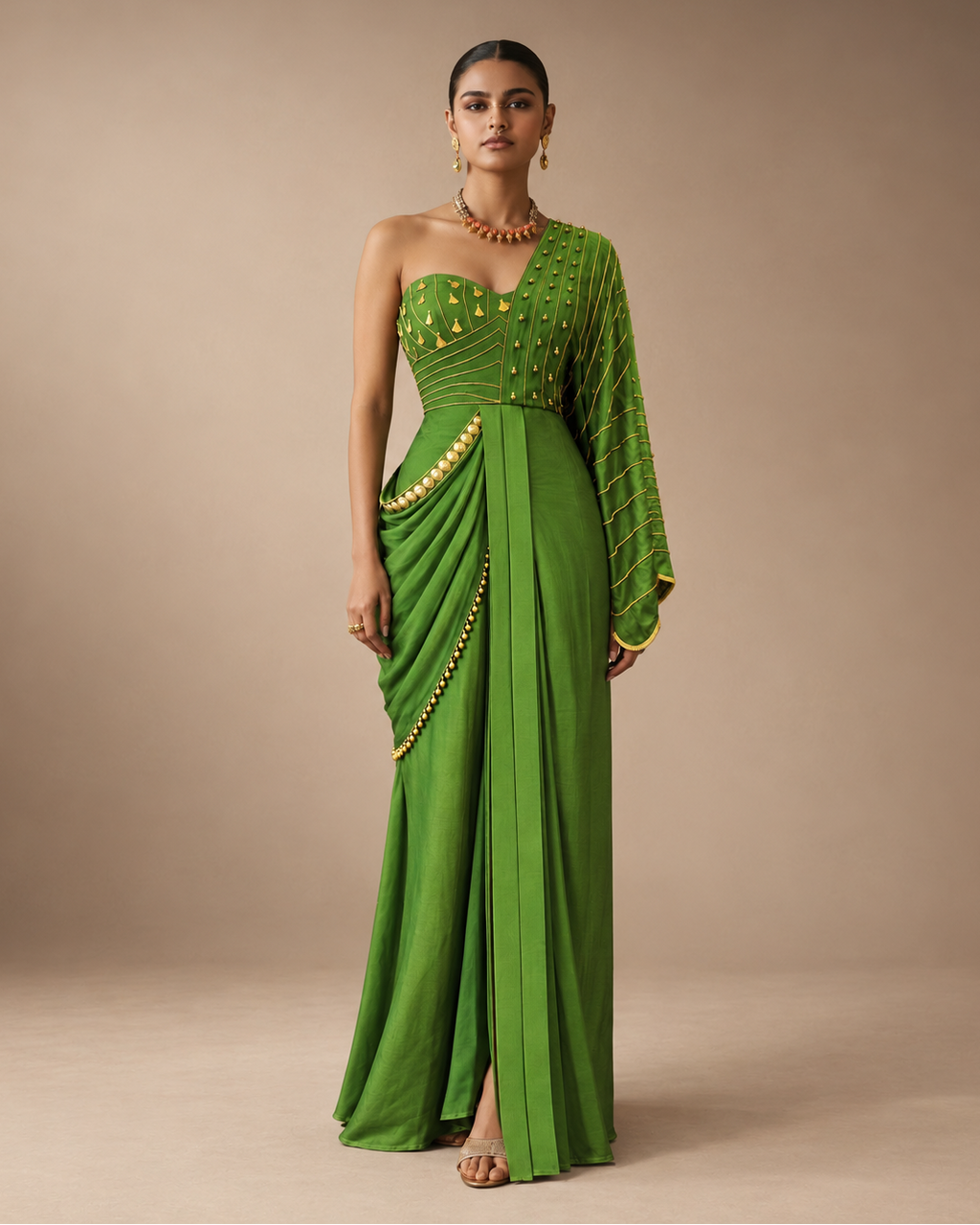 "DDLJ Mehendi Reimagined" Corset & Drape