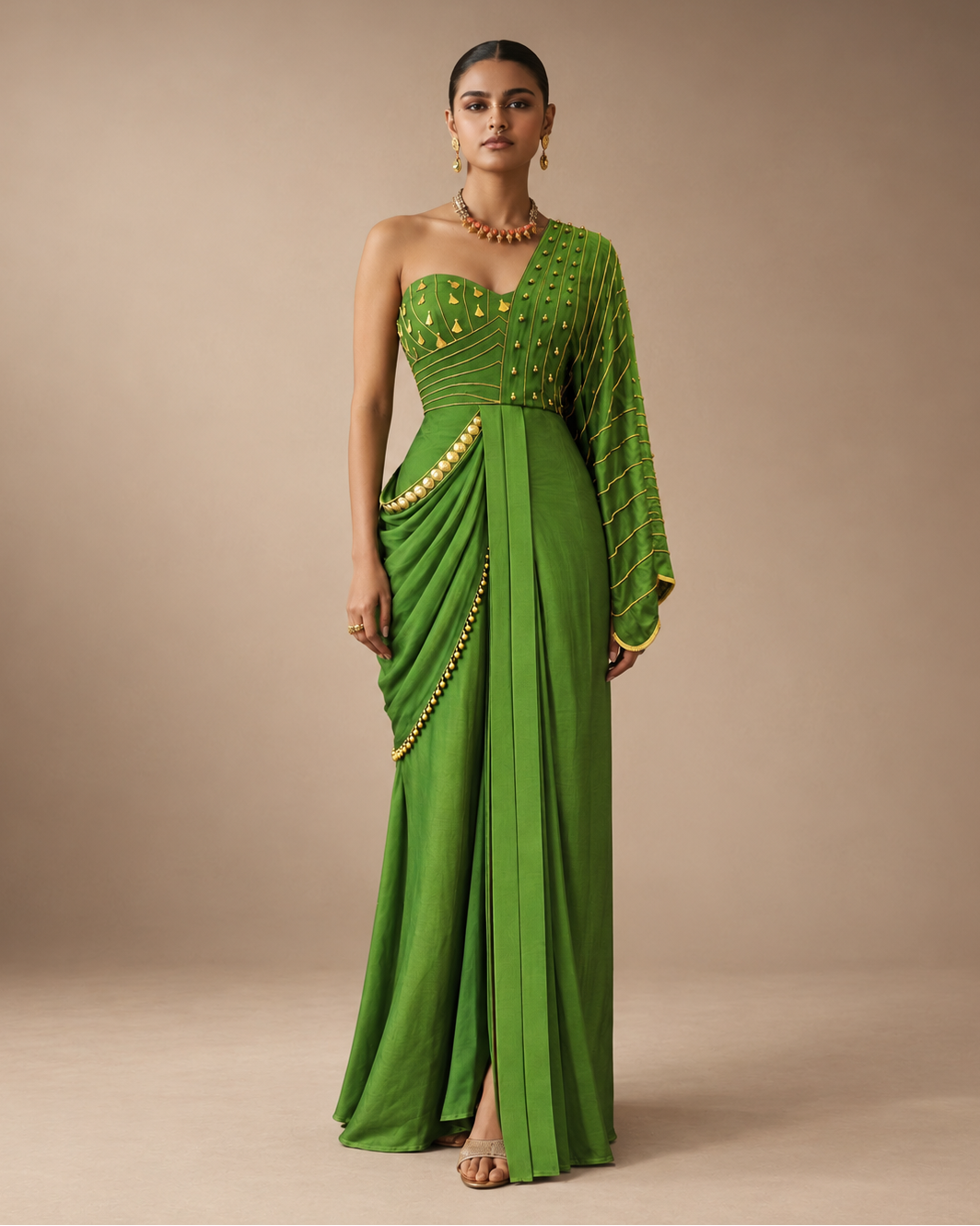 "DDLJ Mehendi Reimagined" Corset & Drape