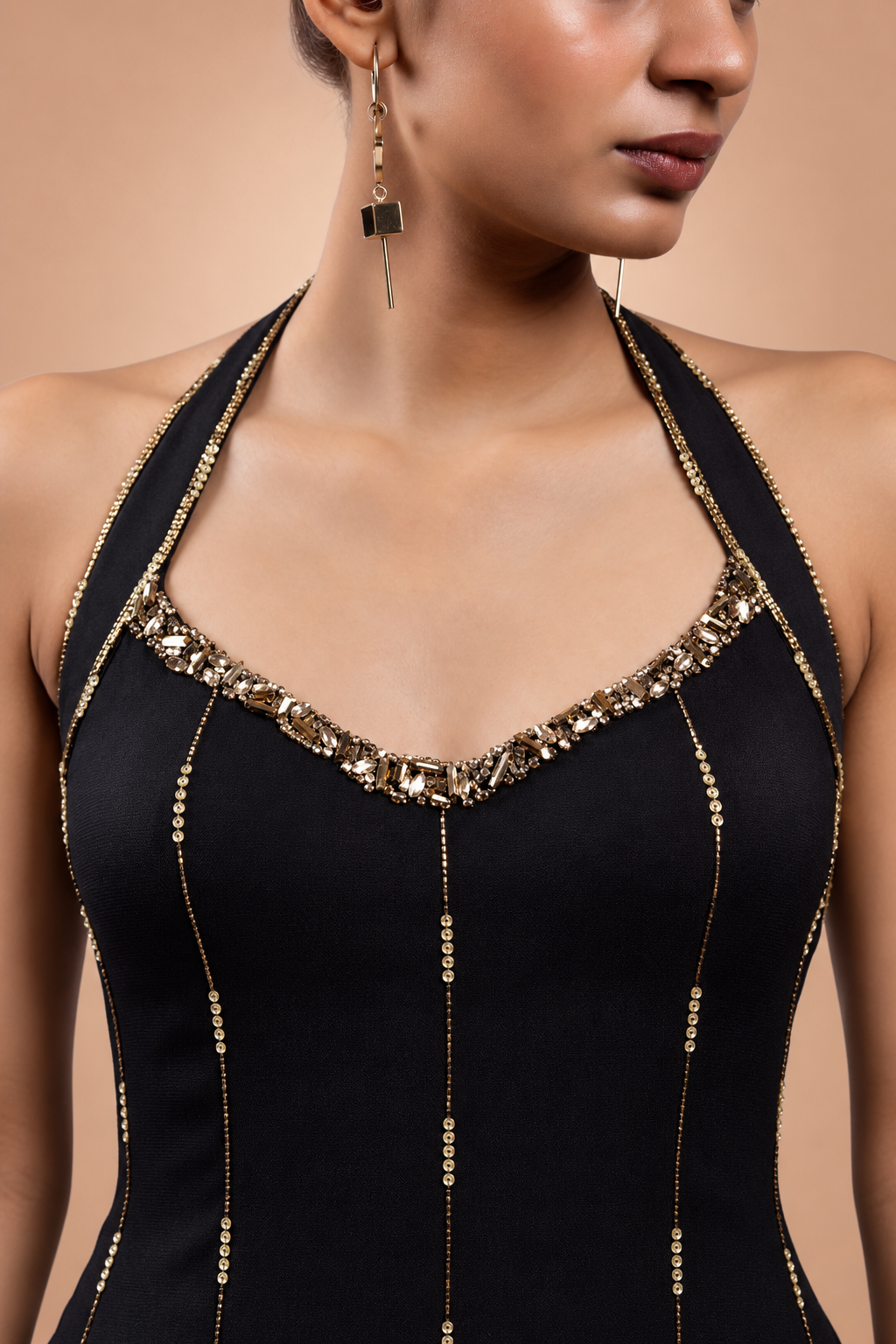 “Haute Bohemian” Bodycon Maxi Dress with Bolero Jacket