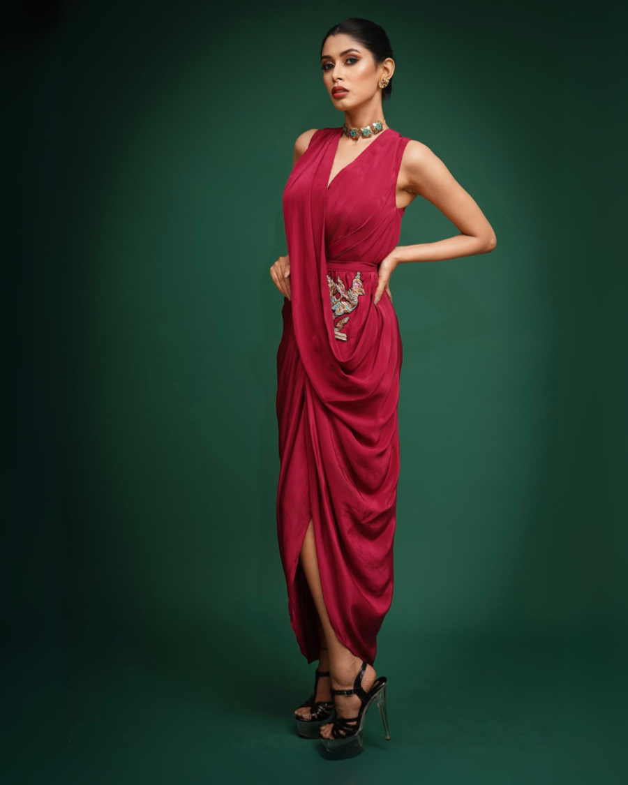 "Garuda" Draped Dress