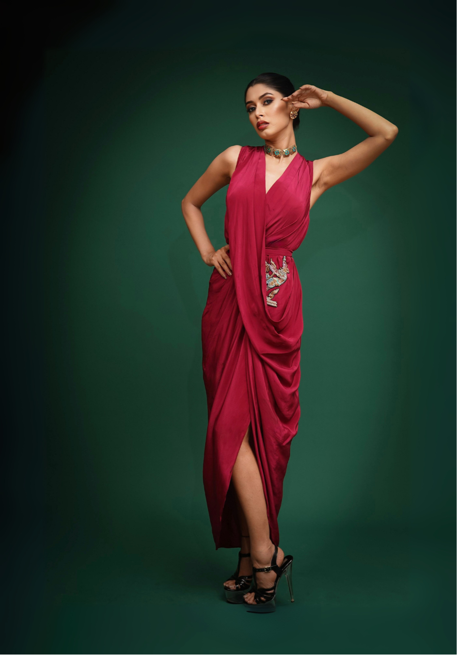 "Garuda" Draped Dress