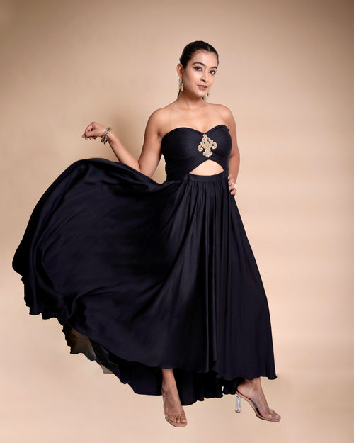 "Black Swan" Cape Tube Dress