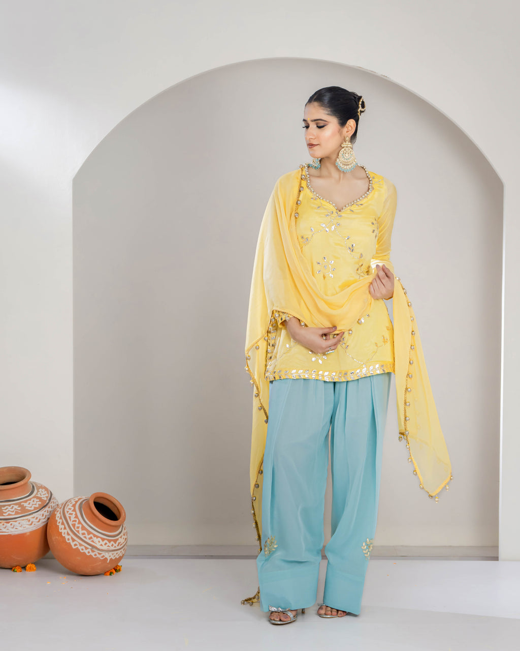 "Seher" Kurta with Farshi Pants
