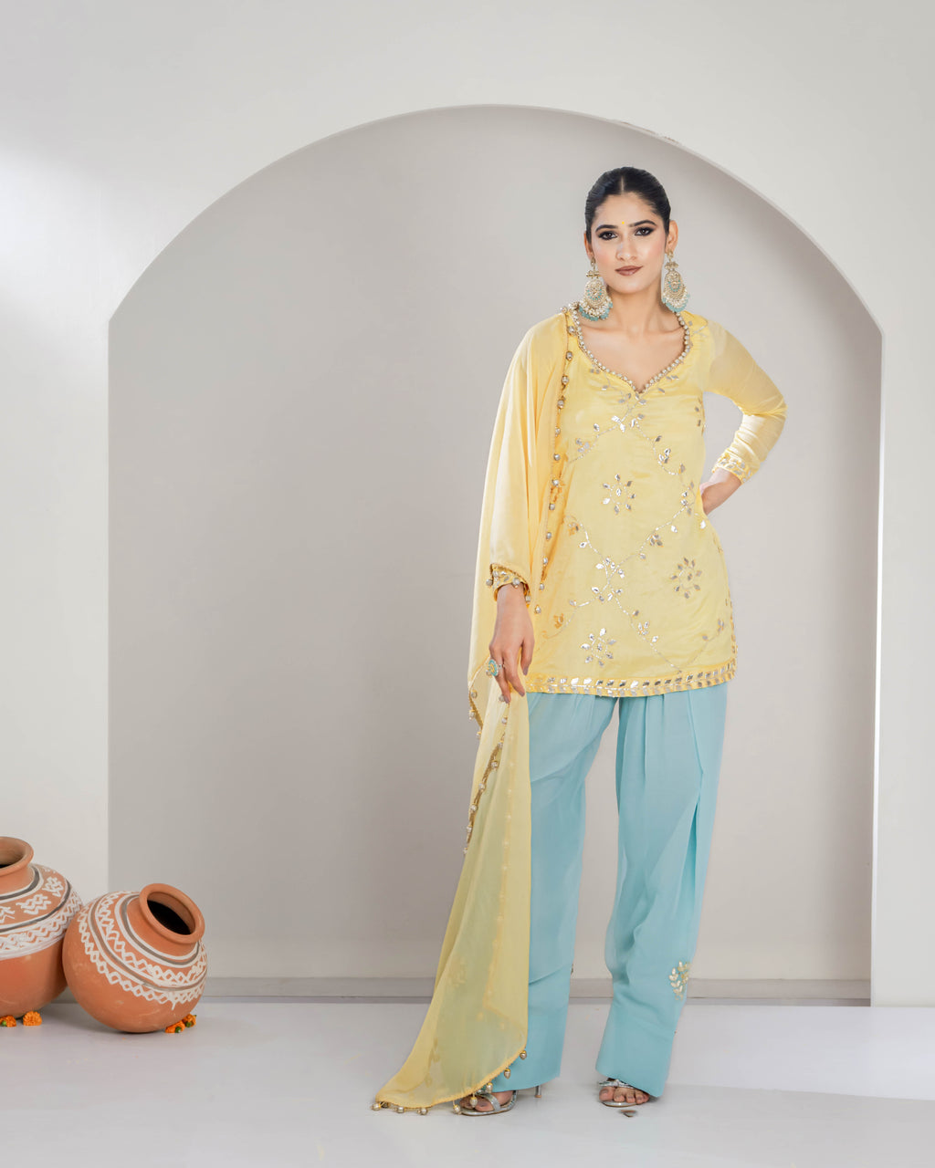 "Seher" Kurta with Farshi Pants