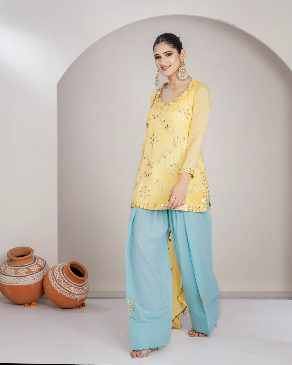 "Seher" Kurta with Farshi Pants