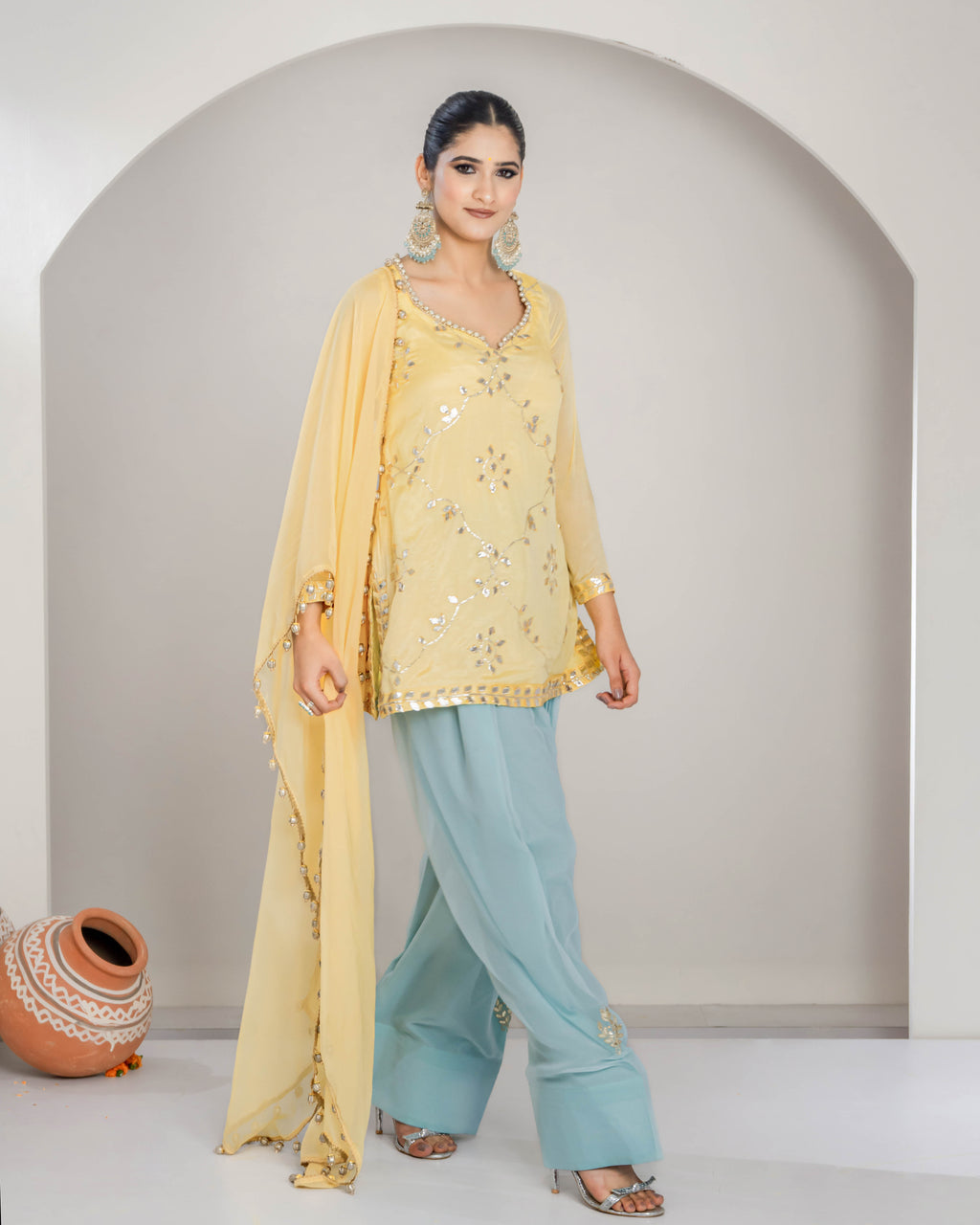 "Seher" Kurta with Farshi Pants