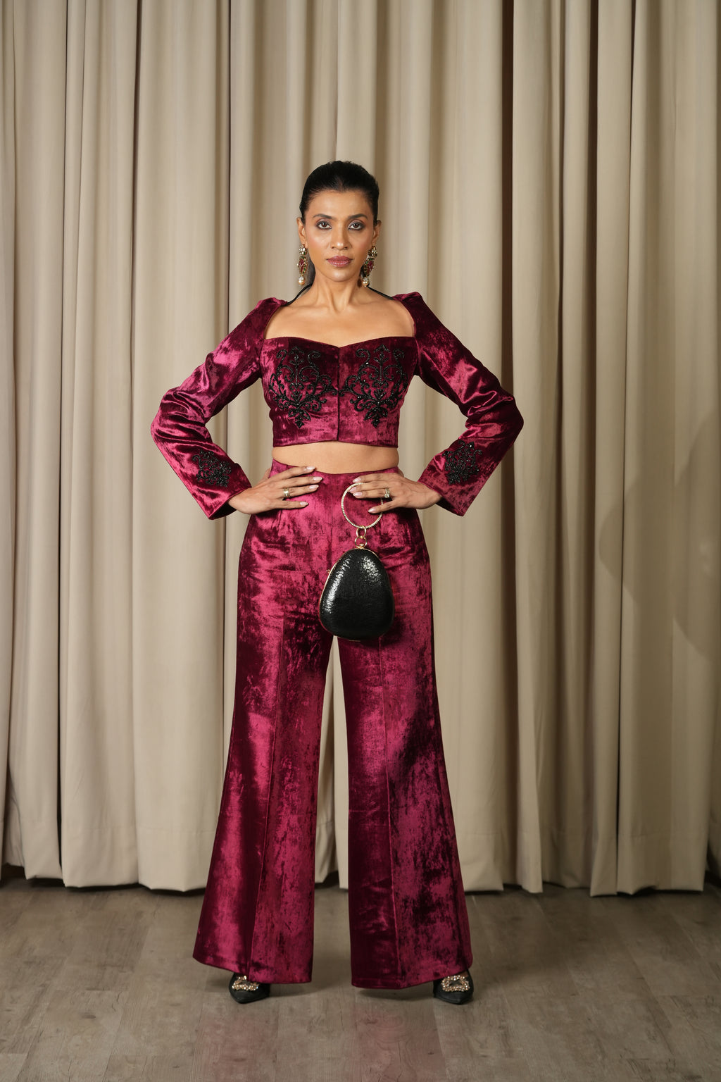"Moulin Rouge" Velvet Co-ord set