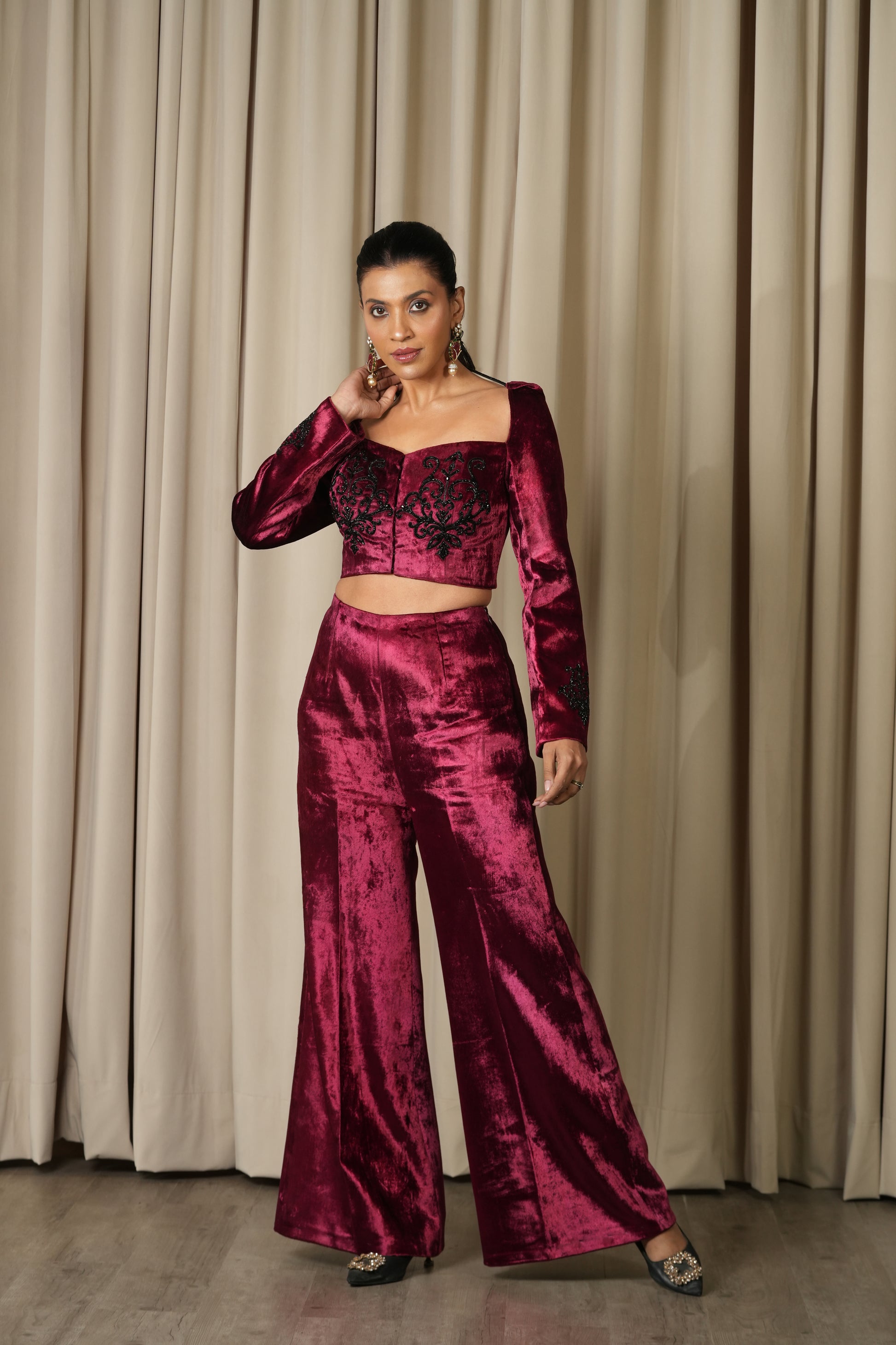 "Moulin Rouge" Velvet Co-ord set