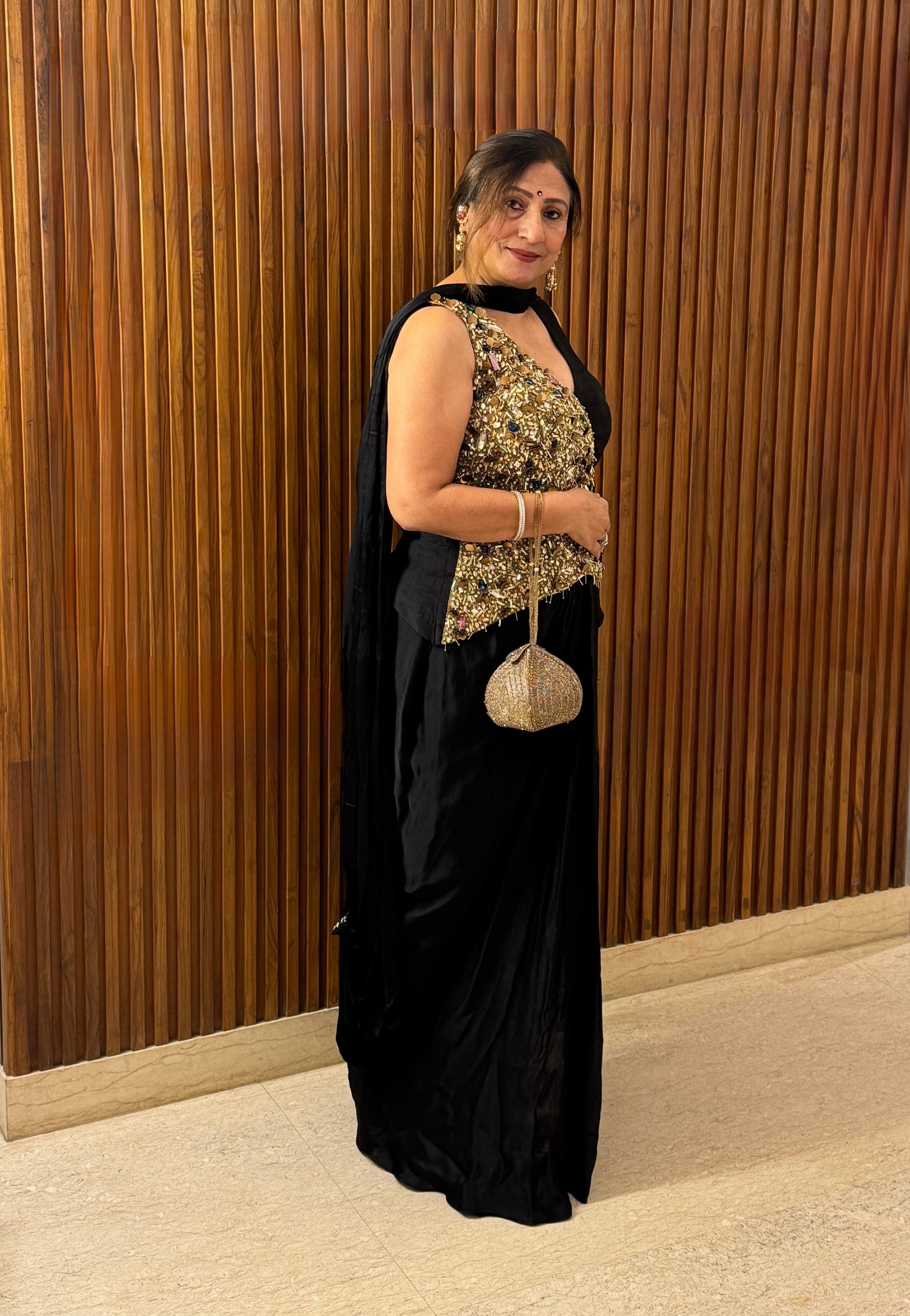 "Bewitched" Draped Saree & Corset Blouse