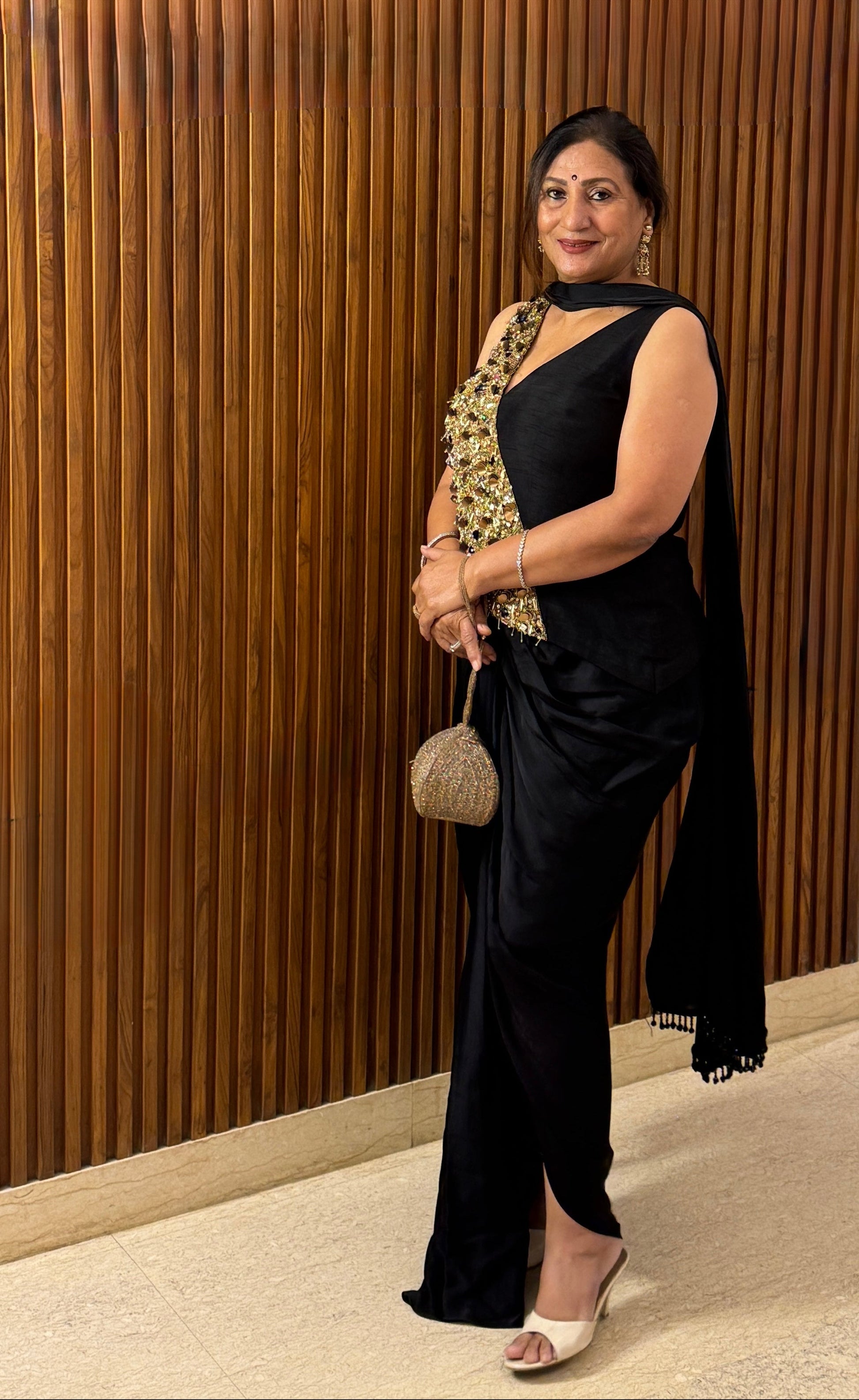 "Bewitched" Draped Saree & Corset Blouse