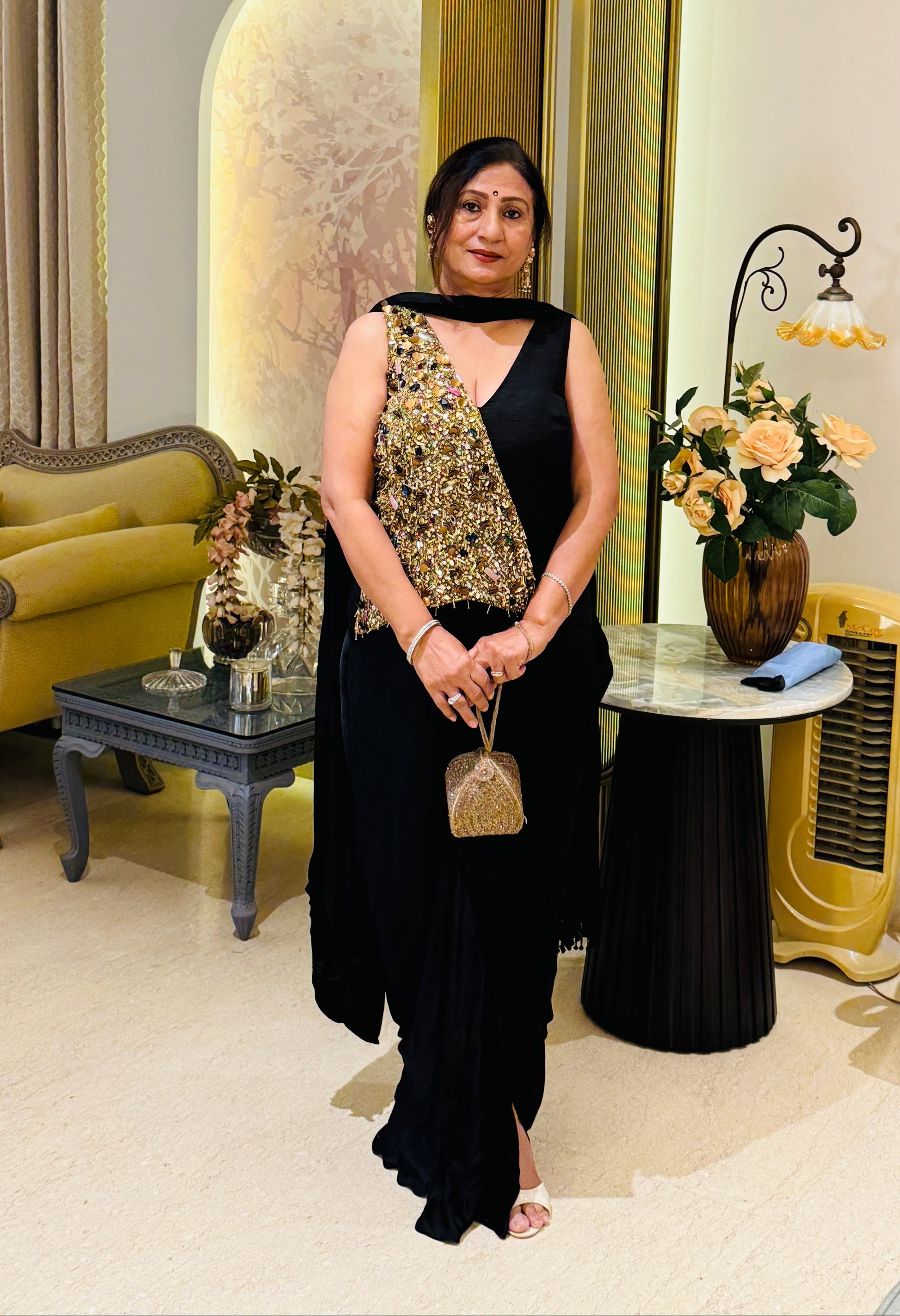 "Bewitched" Draped Saree & Corset Blouse