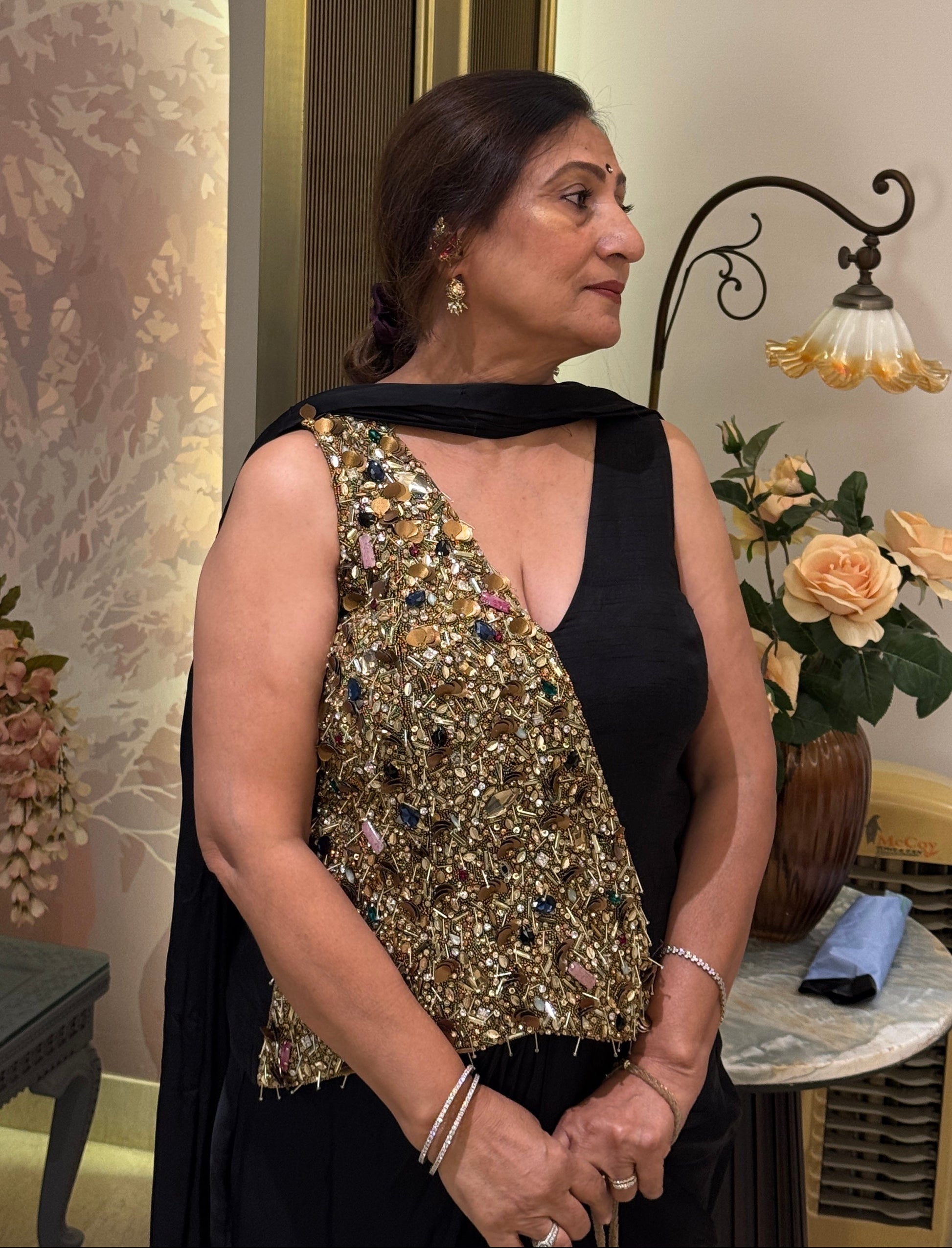 "Bewitched" Draped Saree & Corset Blouse