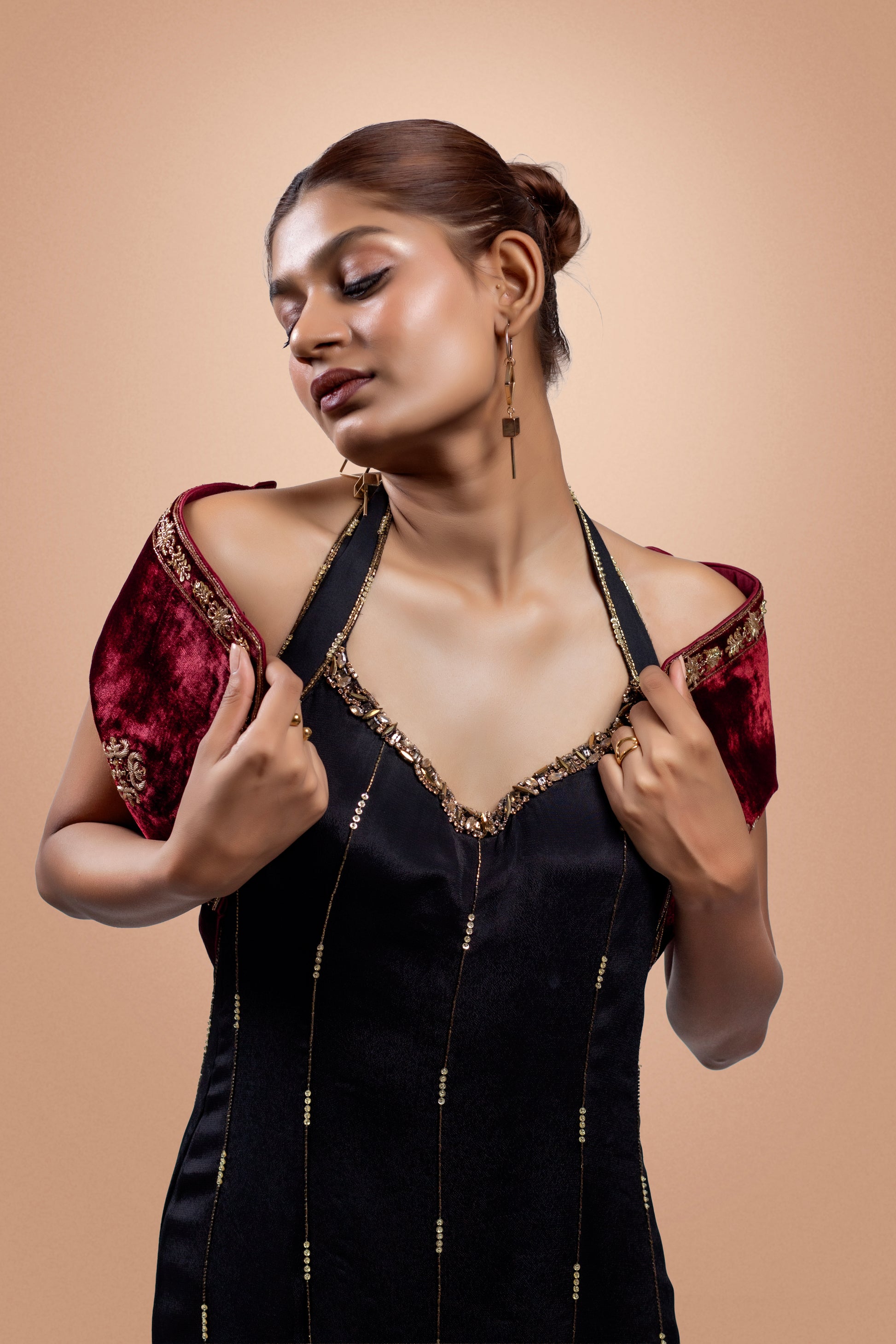 Haute Bohemian Bodycon Maxi Dress with Bolero Jacket The Black Sheep Collective Haute Bohemian Bodycon Maxi Dress with Bolero Jacket The Black Sheep Collective