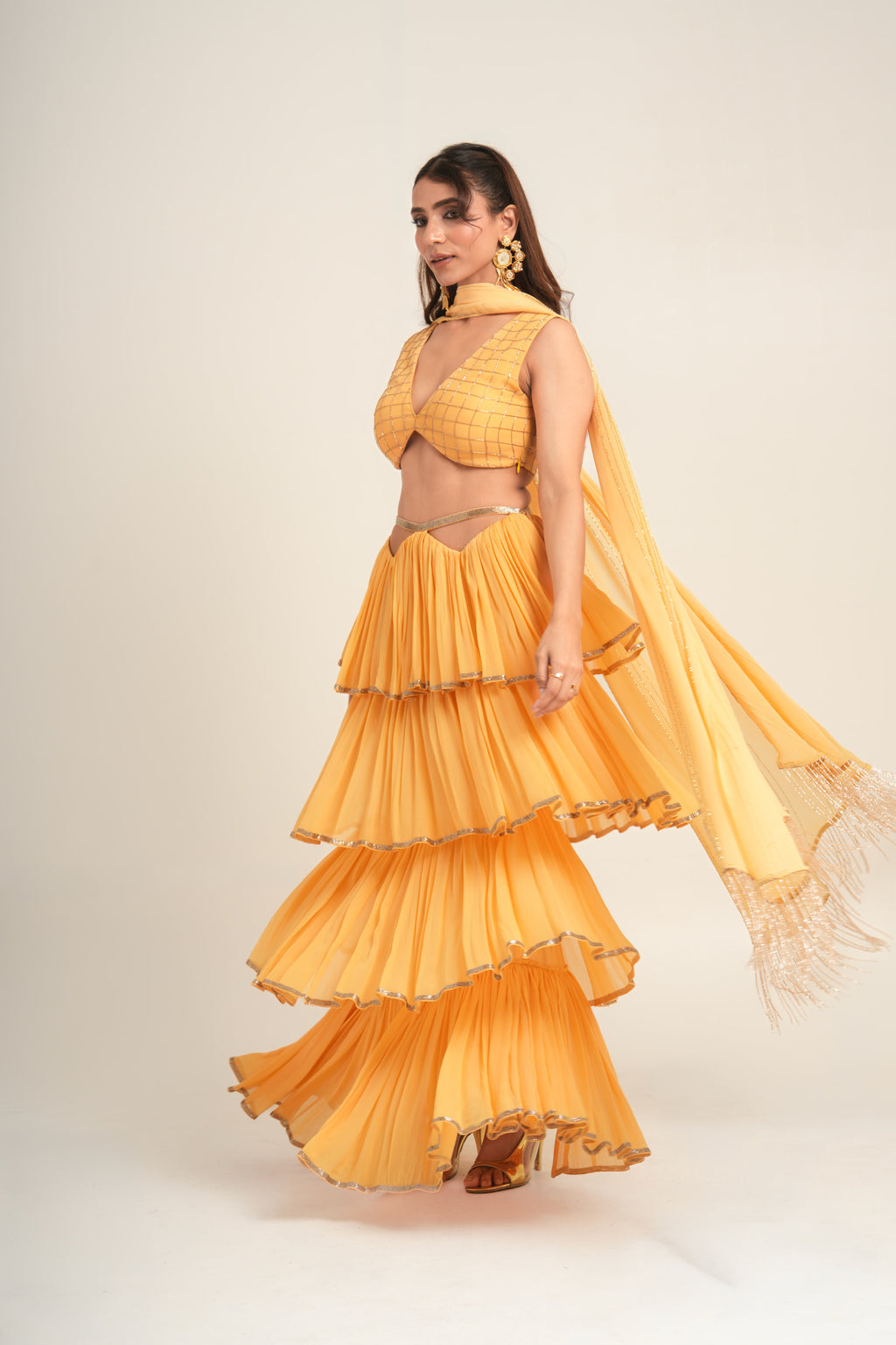 "Marigold Ruffles" 3-Piece Set