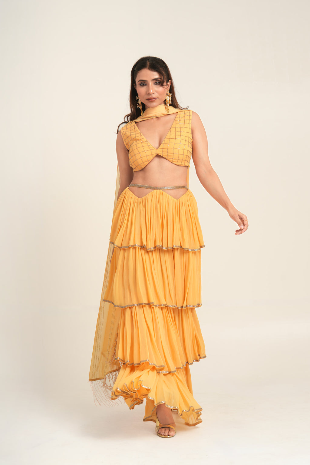 "Marigold Ruffles" 3-Piece Set