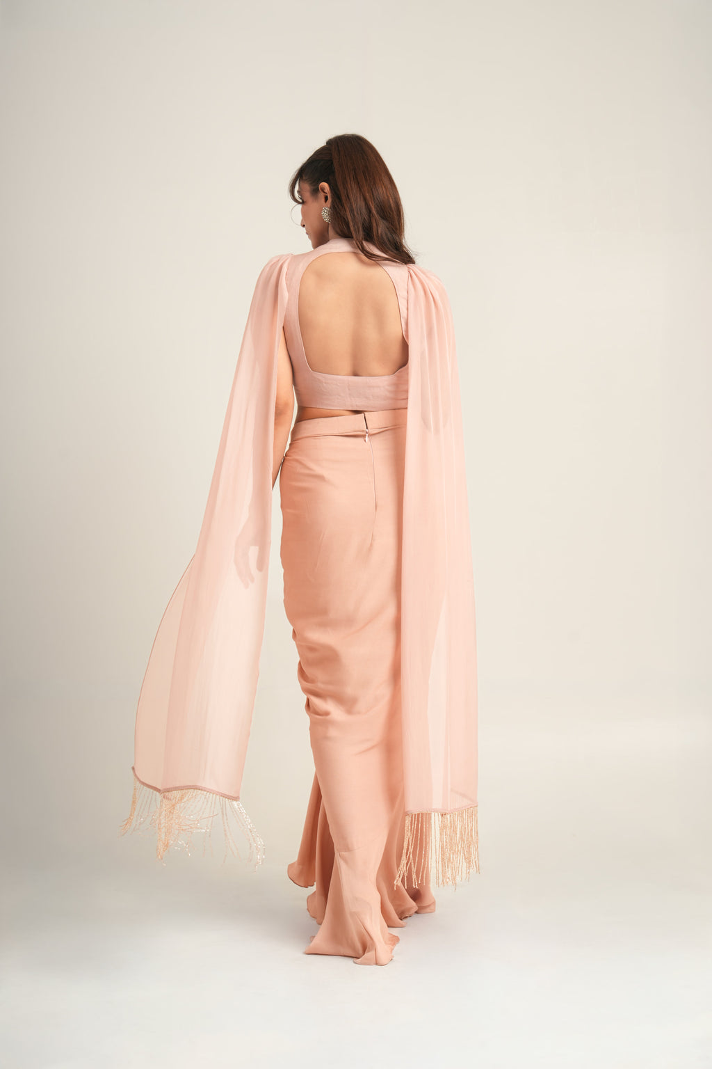 "Desert Rose" Draped Skirt & Blouse
