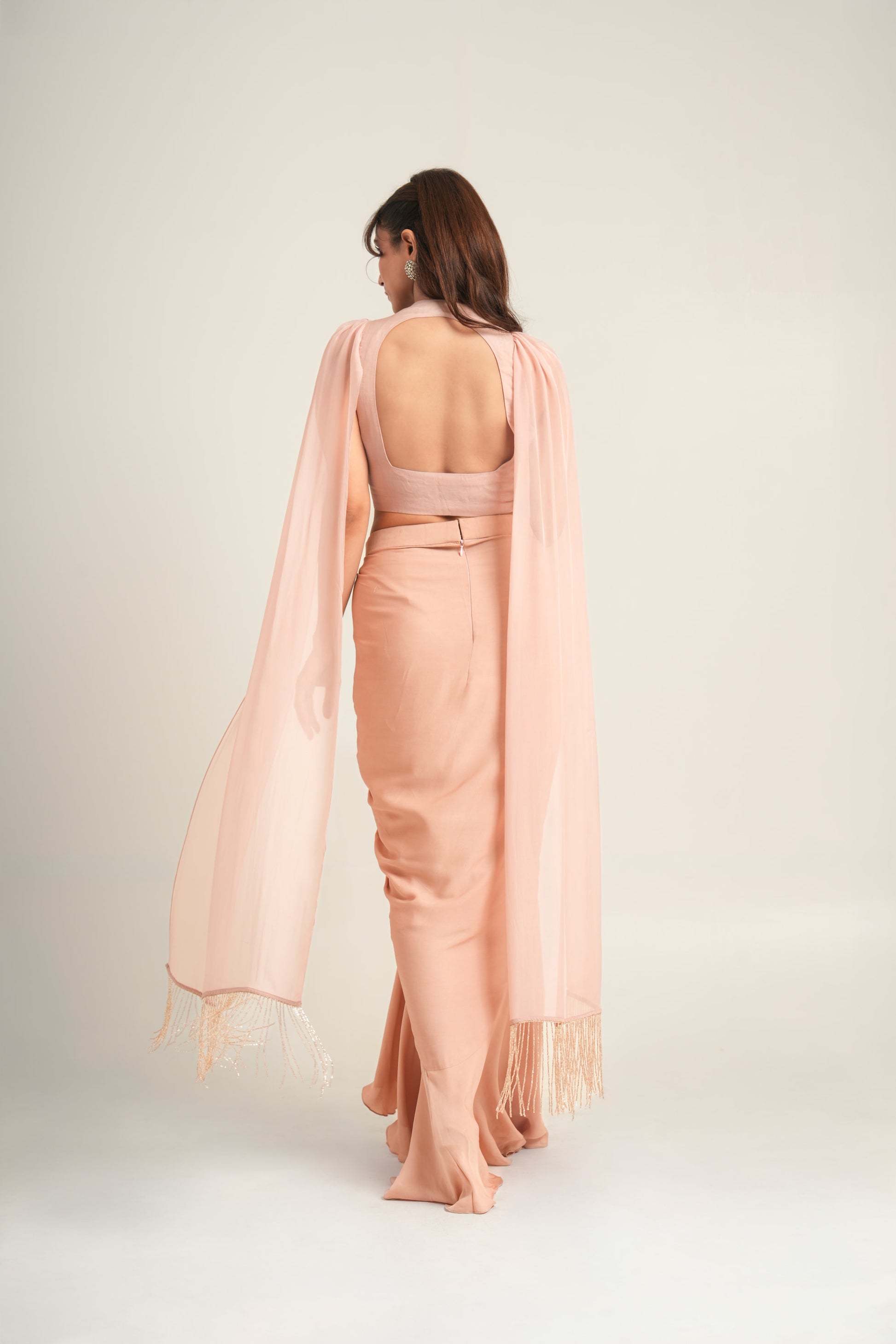 "Desert Rose" Draped Skirt & Blouse