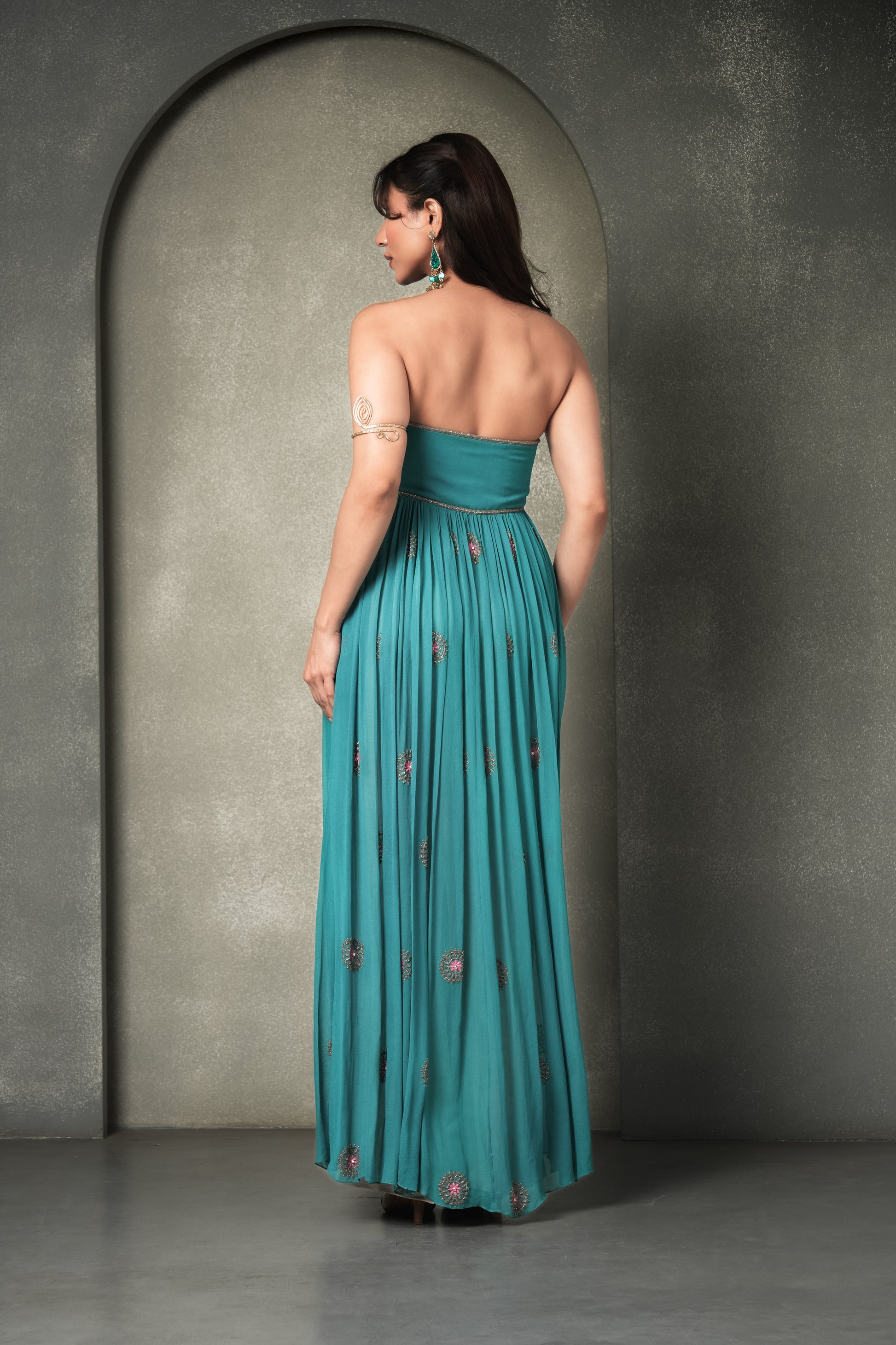 "Blue Laguna" Tube Cape Top