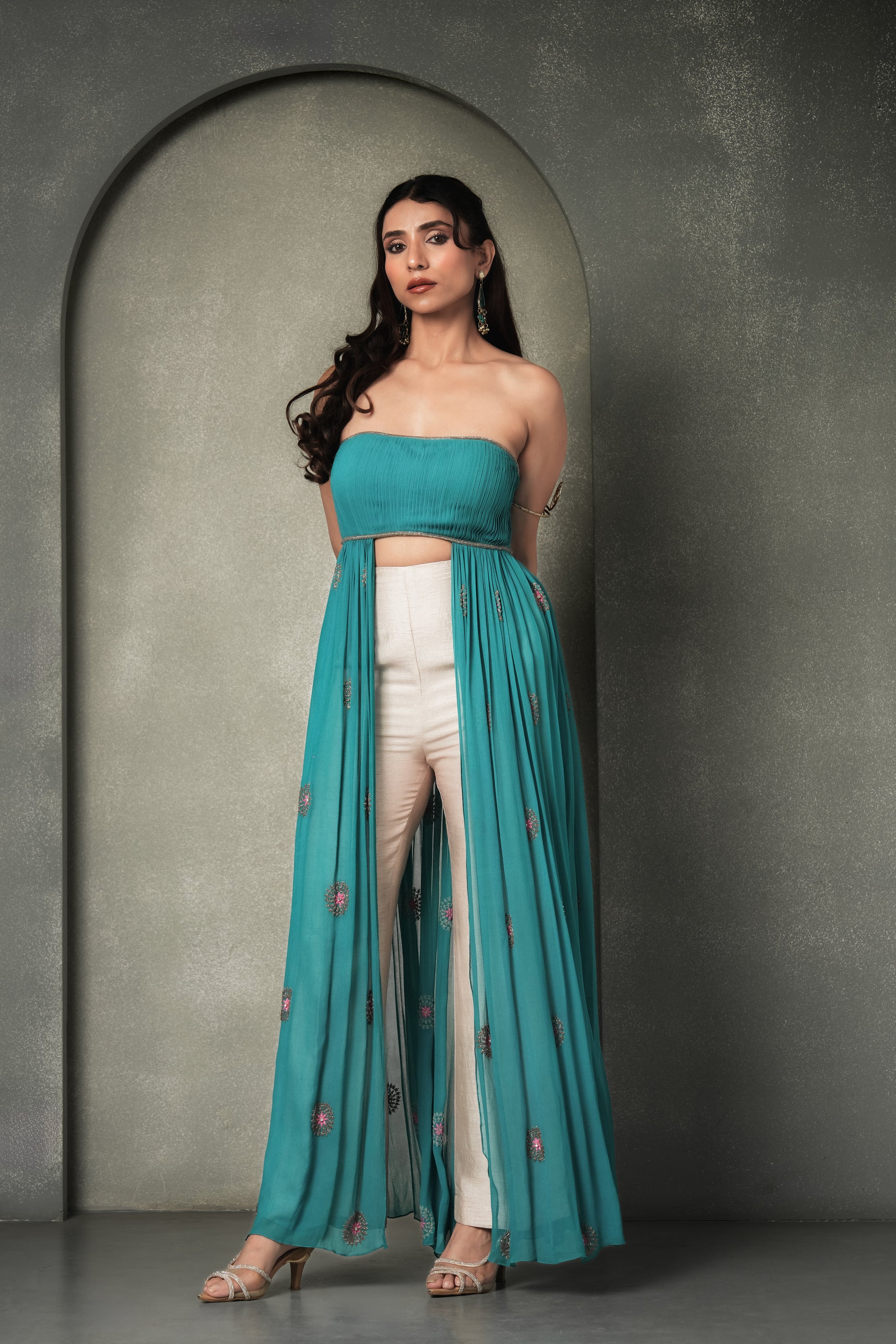 "Blue Laguna" Tube Cape Top