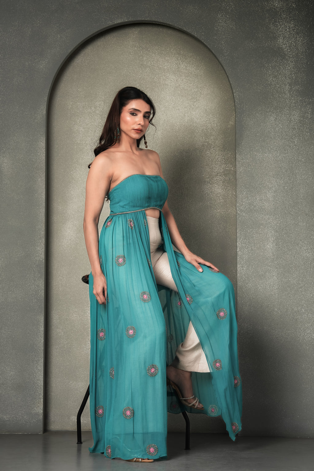 "Blue Laguna" Tube Cape Top