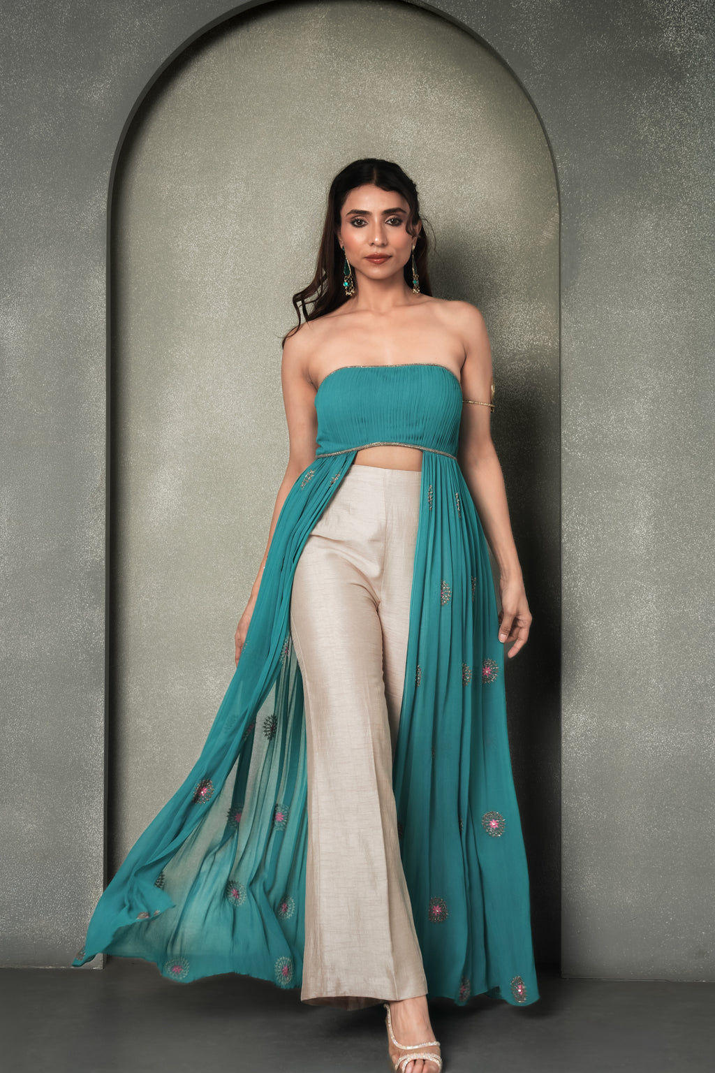 "Blue Laguna" Tube Cape Top