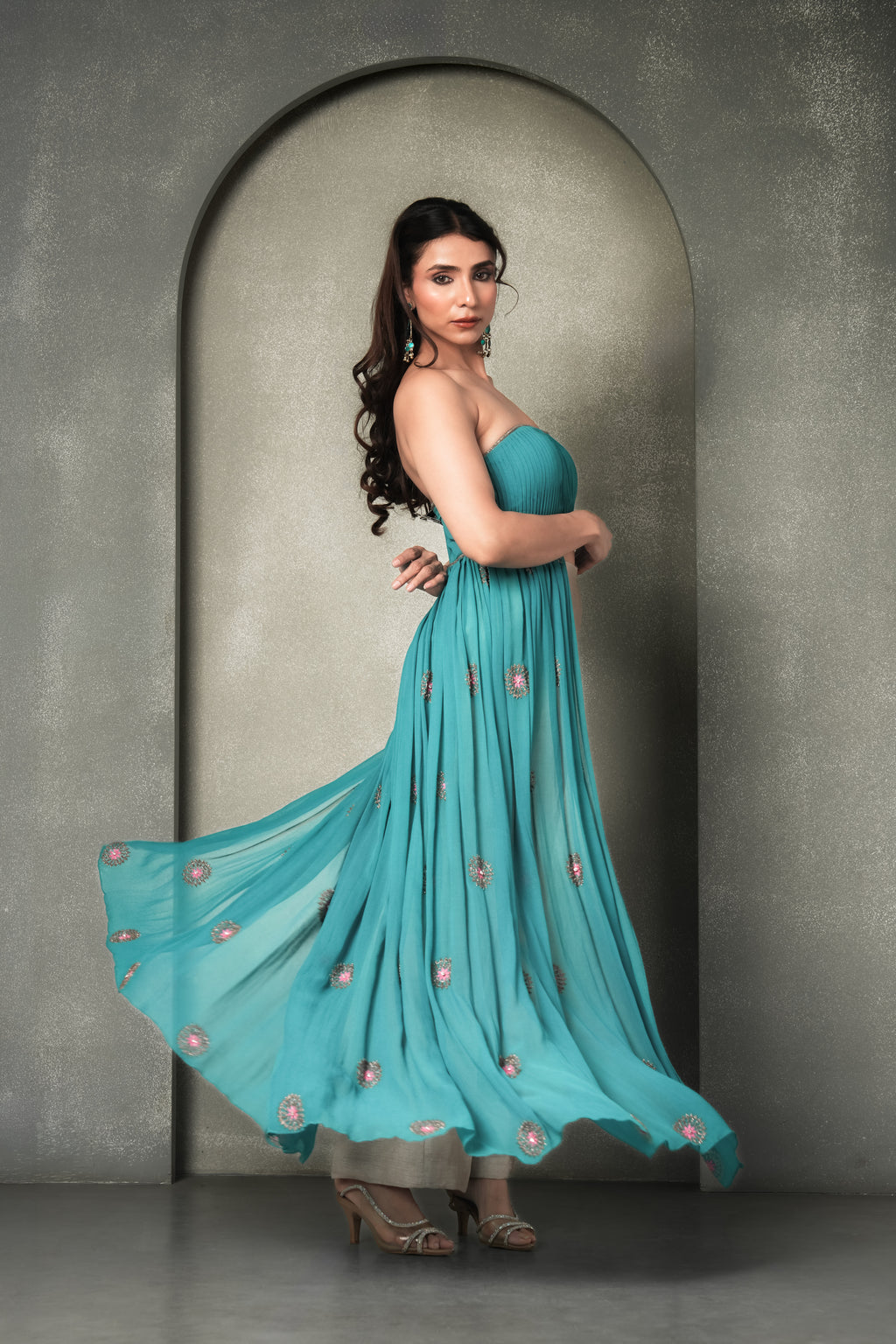 "Blue Laguna" Tube Cape Top