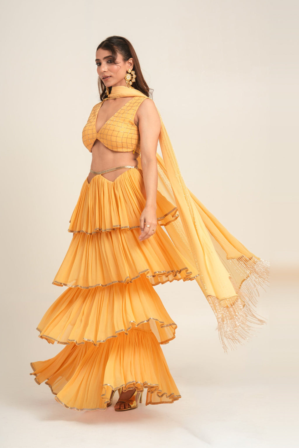 "Marigold Ruffles" 3-Piece Set